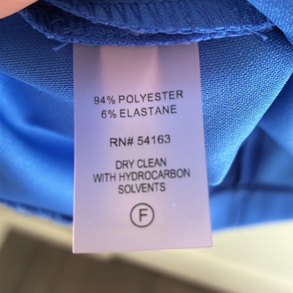 Tommy Hilfiger Sz 14 flutter sleeve sheath dress cobalt blue white trim - Picture 5 of 12